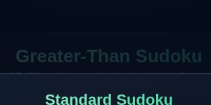 Greater-Than Sudoku