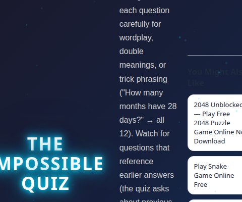 The Impossible Quiz