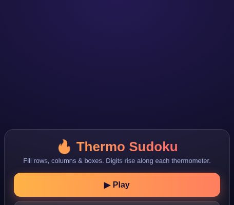 Thermo Sudoku
